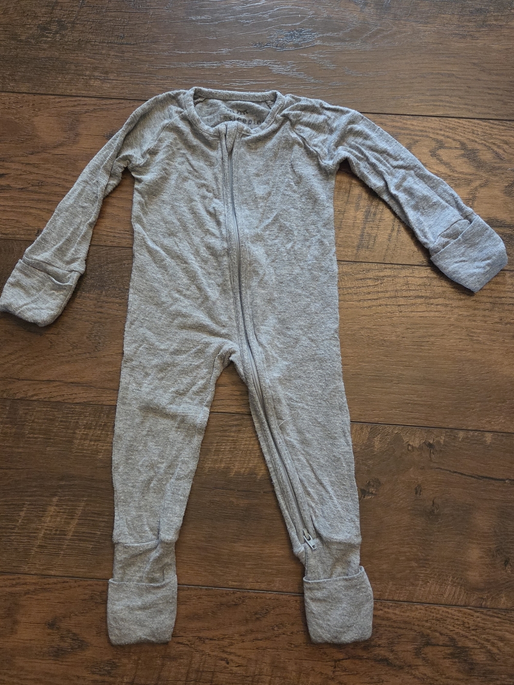 Little Sleepies Gray Zippy 0-3m